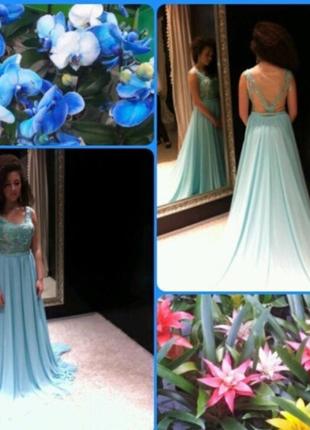 Вечірній випускну сукню sherri hill jovani couture elite м'ятна2 фото