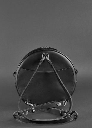 Женский кожаный рюкзак-сумка практичный городской женский рюкзак из натуральной кожи черный2 фото