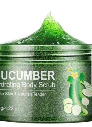 Скраб для тіла bioaqua cucumber hydrating body scrub з екстрактом зеленого огірка та волоського горіха, 120 г2 фото