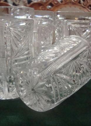 Красивые стаканы набор 4 шт хрусталь германия №717