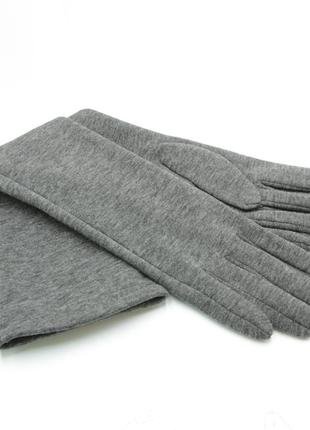 Длинные перчатки женские ronaerdo серые, красивые женские перчатки теплые топ1 фото