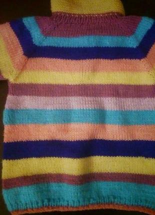 Теплая вязанная кофта /свитер3 фото