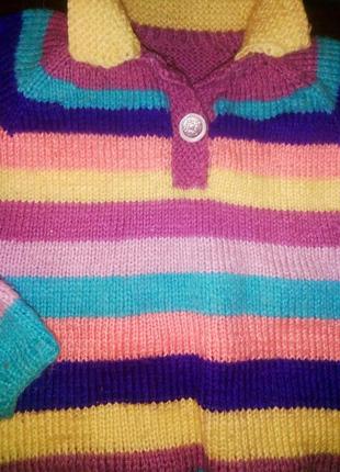 Теплая вязанная кофта /свитер4 фото