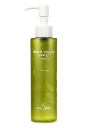 Гидрофильное масло с экстрактом зеленого чая the skin house natural green tea cleansing oil 150 ml