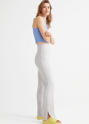 H&m штани з трикотажу в рубчик