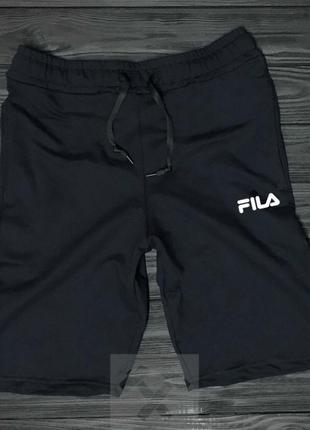 Мужские трикотажные шорты фила, шорты fila хл размер, черные шорты