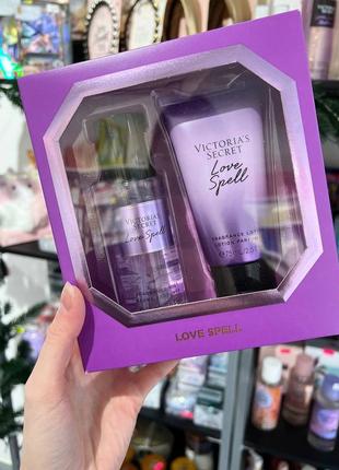 Подарочный набор love spell mini mist & lotion duo от victoria's secret