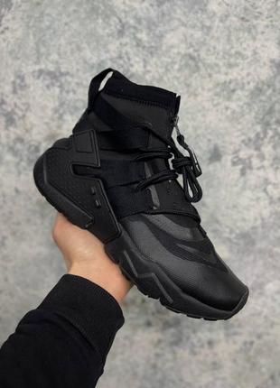 Кроссовки nike huarachi gripp zip triple black