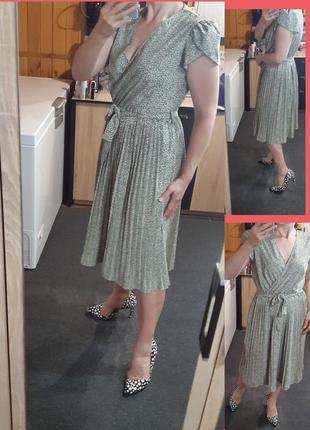 Шикарное платье миди с юбкой плиссеровкой, shein,  p. m-xl2 фото
