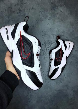 Мужские кроссовки nike air monarch white black red 40-41-42-43-44-451 фото