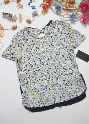Шикарная блузка с бантиками на спинке принт абстракция zara оригинал 🍒🌺🍒3 фото