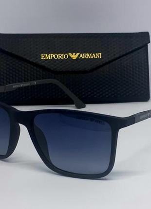 Окуляри в стилі emporio armani pack чоловічі сонцезахисні окуляри в чопній матовій оправі поляризовані