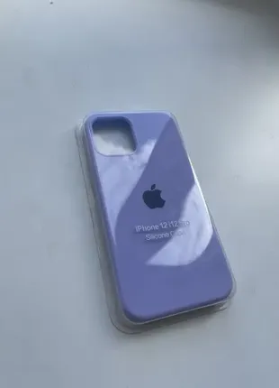 Чохол full silicone case на iphone 12 та 12 pro lilac + подарунок