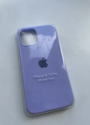 Чехол full silicone case на iphone 12 и 12 pro lilac + подарок2 фото