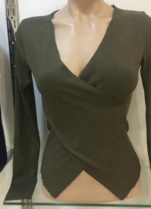 Розпродаж 🏷 гольф водолазка в рубчик на запах