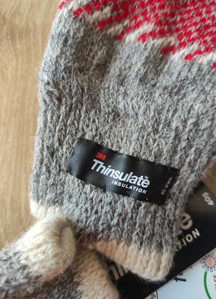 Шикарные женские шерстяные варежки thinsulate от shamp, размер 8/9.