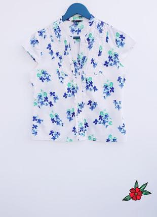 Легкая рубашка качественная в цветочный принт хлопок милая рубашка1 фото