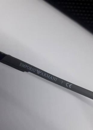 Emporio armani чоловічі сонцезахисні окуляри чорні в коричневій матовой оправі поляризовані6 фото