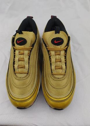 Круті золотисті кросівки кеди nike air max 97 95 1 90 force jordan sb dunk react shox tn оригінал найк3 фото