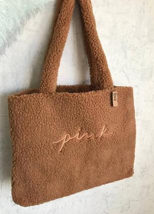 Victoria ́s victorias secret віктория сикрет сумка plush fleece tote1 фото