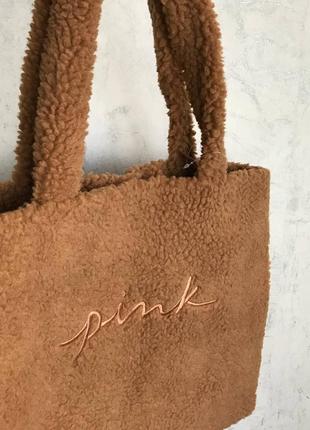 Victoria ́s victorias secret віктория сикрет сумка plush fleece tote3 фото