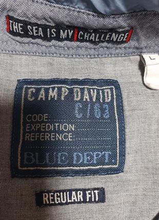 Блакитна сорочка з написами саmpdavid3 фото