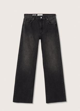 Джинсы wideleg, широкие джинсы клеш темно-серые4 фото