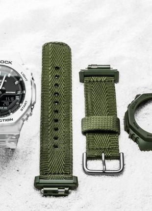 Casio g-shock gae-2100gc-7aer чоловічий наручний годинник оригінал камуфляж білий хакі 2 в 14 фото