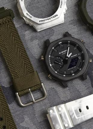 Casio g-shock gae-2100gc-7aer чоловічий наручний годинник оригінал камуфляж білий хакі 2 в 16 фото