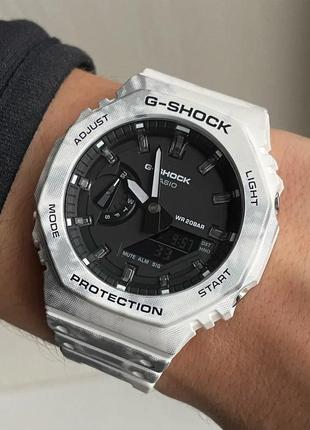 Casio g-shock gae-2100gc-7aer чоловічий наручний годинник оригінал камуфляж білий хакі 2 в 17 фото