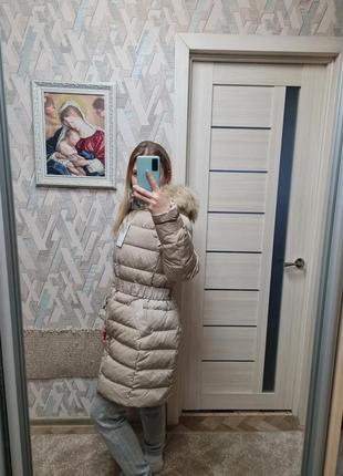 Теплый зимний пуховик zara, зимняя куртка zara, пальто zara10 фото