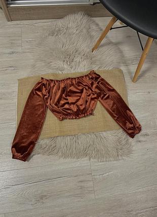 Велюровый топ от new look