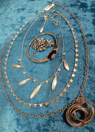 Винтажный лот в серебряном тоне monet, exquisite, pilgrim, p&b