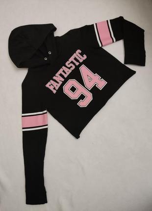 Укороченное худи для девочки