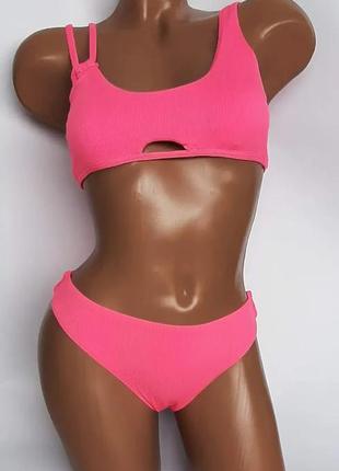 Купальник топом рубчик z.five  на 42 44 46 48 50 размер