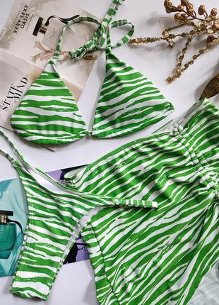 Купальник тройка shine s 75a 75b 70c 70b трикутники спідничка