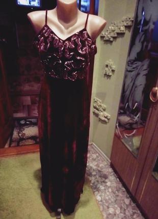 Вечернее платье,велюр.