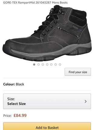 Чоботи clarks gore tex розмір 42.5 як ecco geox