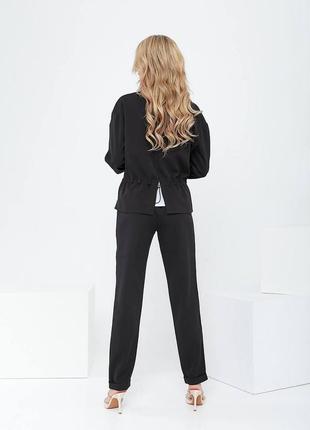 Элегантный костюм-тройка смарт-кэжуал, арт 457, цвет черный2 фото