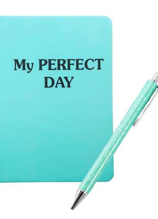 Набір ручка та блокнот із котом хвост і вуса diary my perfect day недатована російська мова тіффані