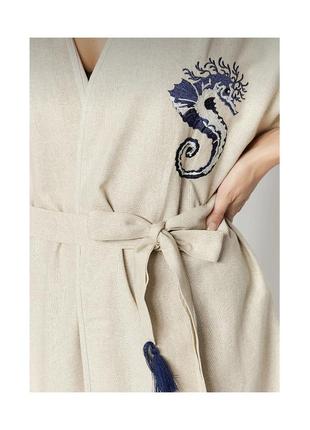 Женский халат-кимоно с лобстером10 фото