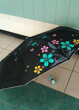 Полуавтомат зонт крепкий новый,идеальный парасолька.6 фото