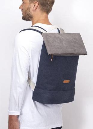 Коттоновый стильный эффектный функциональный рюкзак ucon karlo backpack 20 л люкс качество унисекс1 фото