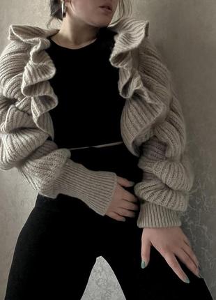 Шерстяной кардиган от zara
