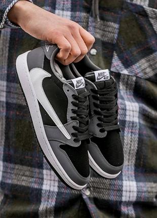 Мужские кроссовки nike air jordan 1 low x travis scott 41-42