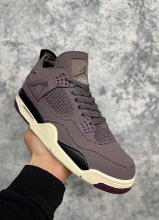 Мужские высокие кроссовки air jordan retro 4 a ma maniere violet ore #найк