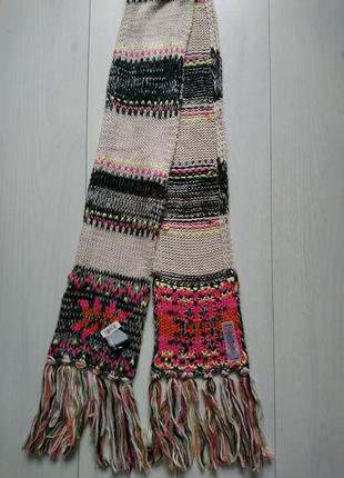Зимний шалик шарф длинный4 фото