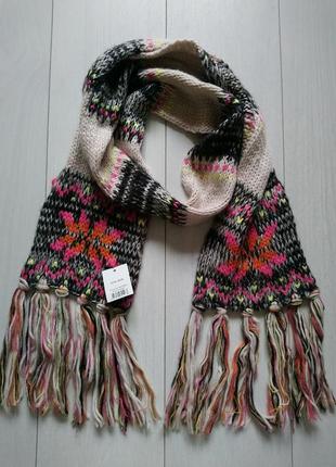 Зимний шалик шарф длинный6 фото