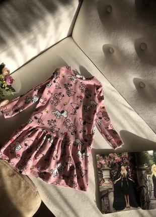 Хлопковое платье для девочки с рюшами 4