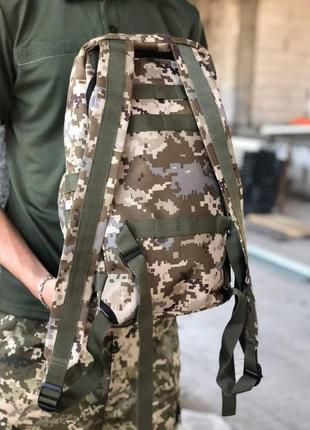 Рюкзак військовий тактичний штурмовий у кольорі піксель на 20 літрів з системою molle для туристів та військових зсу8 фото